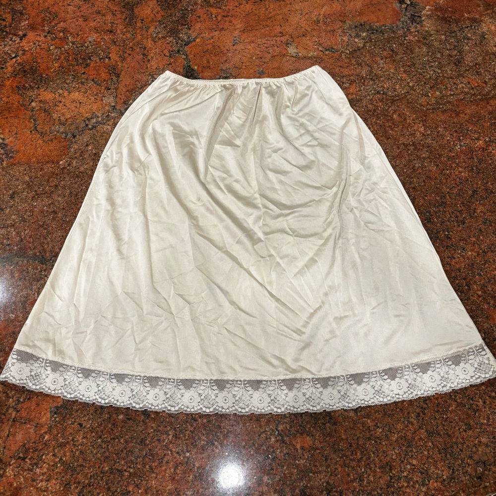 Vintage Komar Half Slip Women's M Nude Fairy Lingerie Slip Skirt Boudoir Sissy